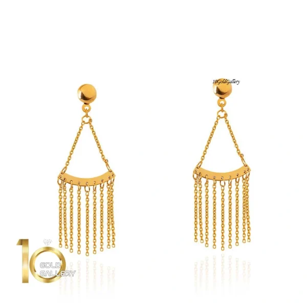 گوشواره طلا طرح آبشاری