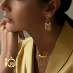 گردنبند و گوشواره طلا طرح آبشاری مدل