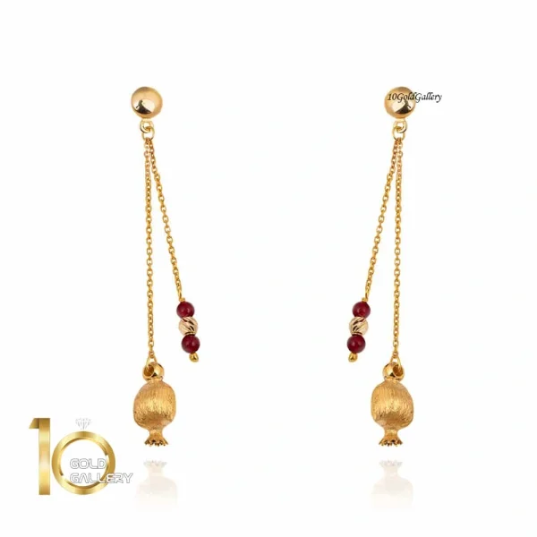 گوشواره طلا طرح انار