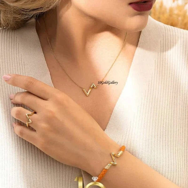 انگشتر طلا طرح LV