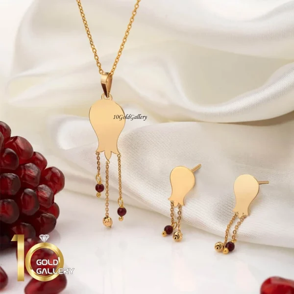 آویز طلا طرح انار