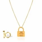 آویز طلا طرح قفل تیفانی