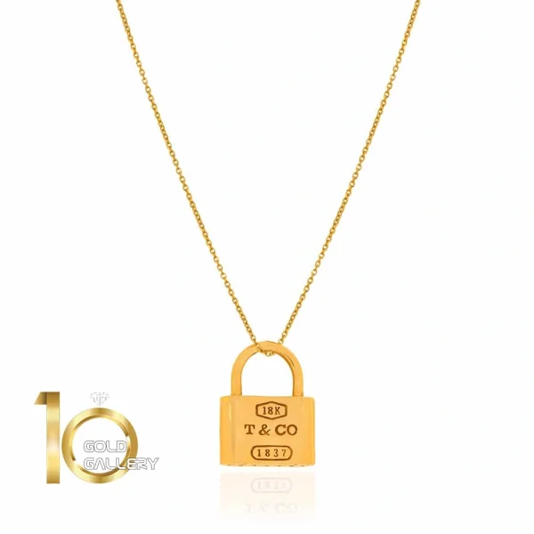 آویز طلا طرح قفل تیفانی