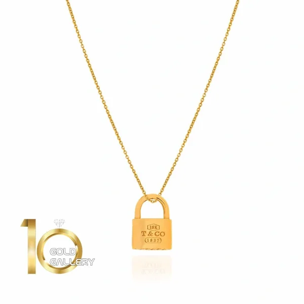 آویز طلا طرح قفل تیفانی