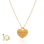 آویز طلا طرح قلب تیفانی