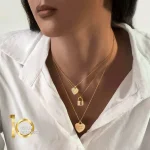 آویز طلا طرح قلب تیفانی