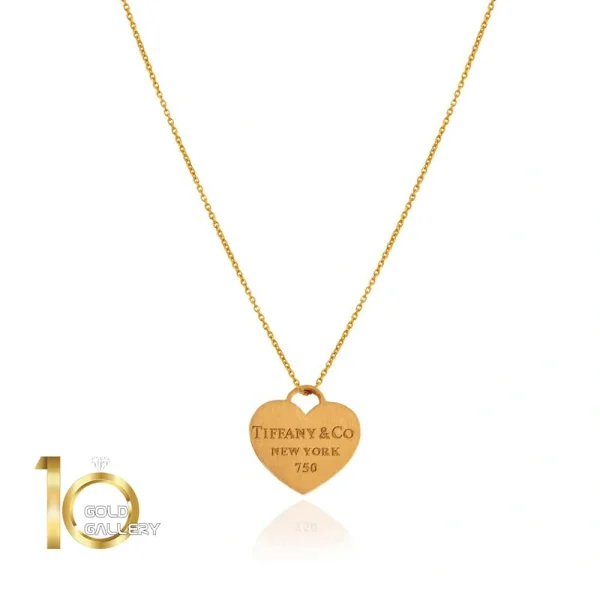 آویز طلا طرح قلب تیفانی