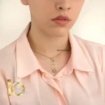 آویز طلا طرح گل انار یلدا