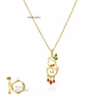 آویز طلا طرح گل انار یلدا