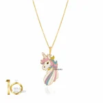 آویز طلا کودک طرح یونیکورن