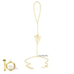 تمیمه طلا زنانه طرح سه گل