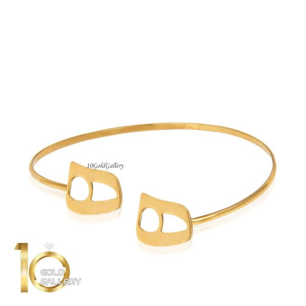 دستبند النگویی طلا زنانه طرح نیمانی کد CB346