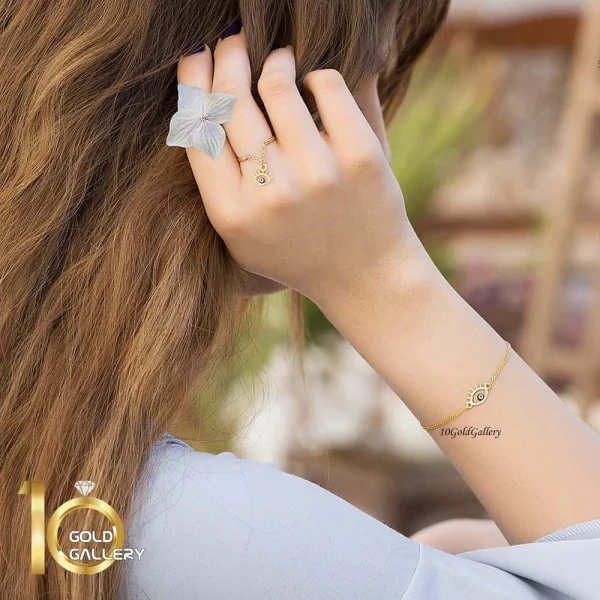 دستبند-طلا-زنانه-طرح-چشم-نظر