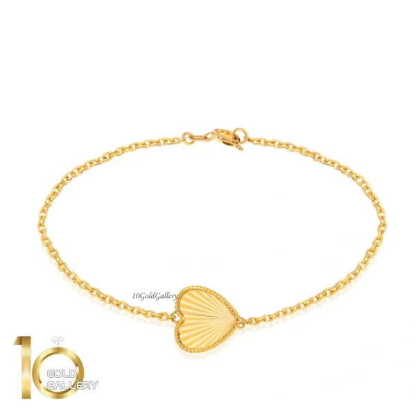 دستبند طلا طرح قلب