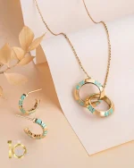 نیم ست تیفانی رنگی