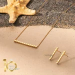 نیم ست طلا طرح شوپارد مدل ساده کد