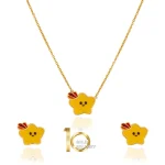 نیم ست طلا کودک طرح ستاره