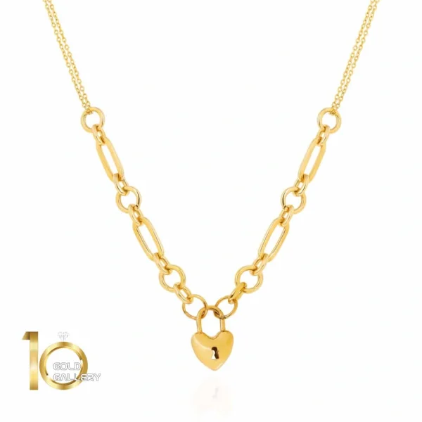 گردنبند طلا با آویز قلب تیفانی