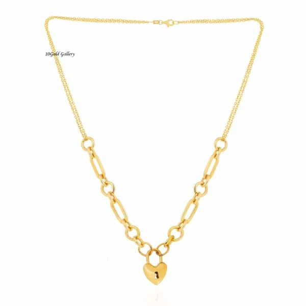 گردنبند طلا با آویز قلب تیفانی