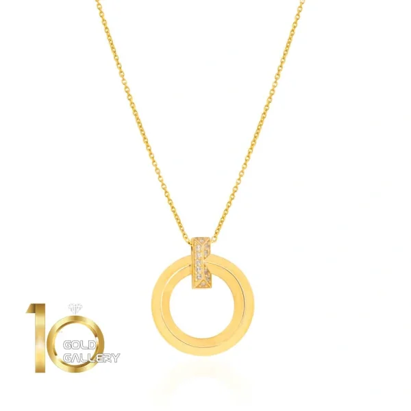 گردنبند طلا طرح تیفانی مدل نگیندار