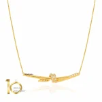 گردنبند طلا طرح گره تیفانی نگیندار