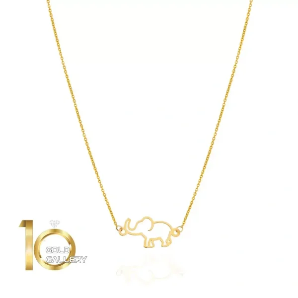 گردنبند طلای کودک طرح فیل