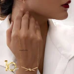 گوشواره طلا طرح گره تیفانی مدل نگیندار