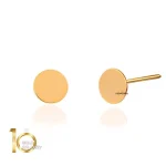 گوشواره میخی طلا طرح دایره