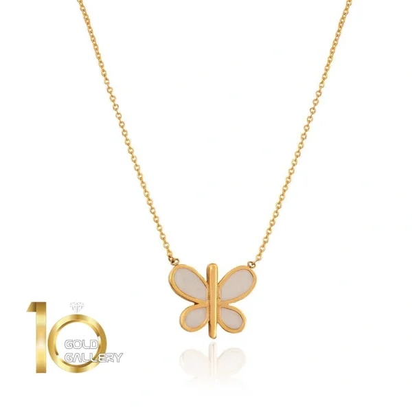گردنبند طلا کودک طرح پروانه