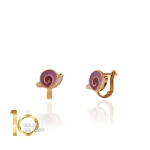 گوشواره طلا کودک طرح حلزون