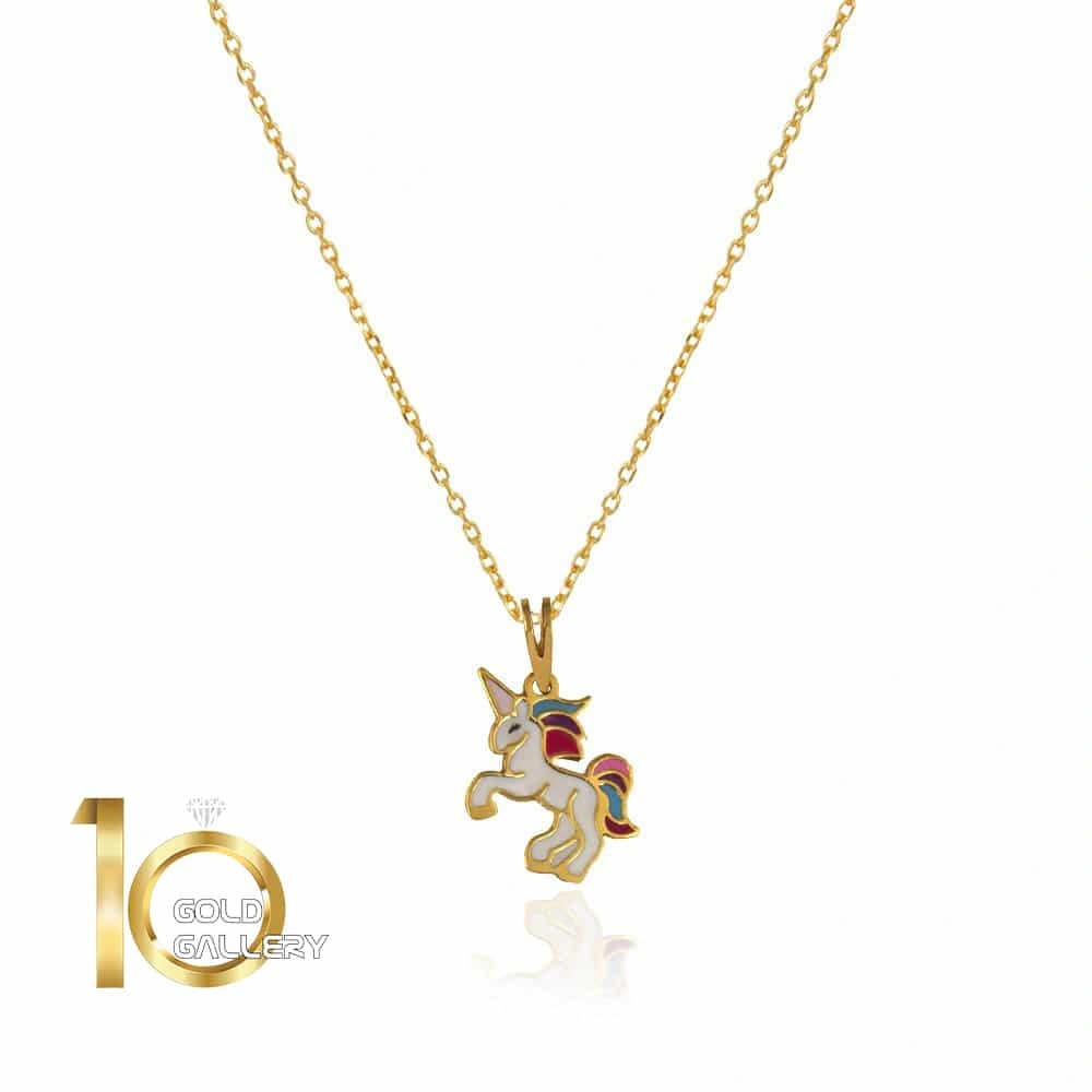 آویز طلا کودک طرح یونیکورن