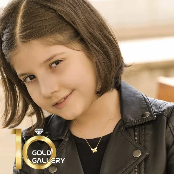 گردنبند طلا کودک طرح پروانه