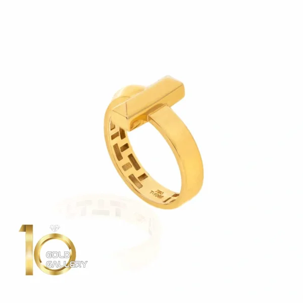 انگشتر طلا طرح تیفانی مدل ساده پهن