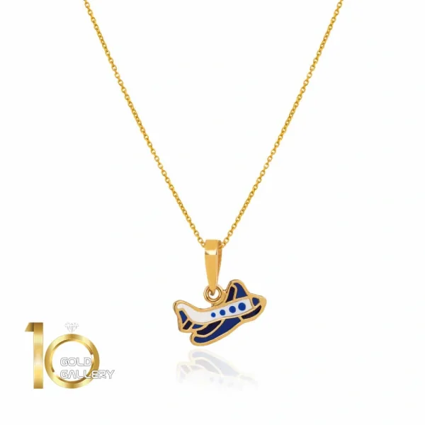 آویز طلای کودک طرح هواپیما