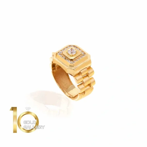 انگشتر طلای مردانه طرح رولکس