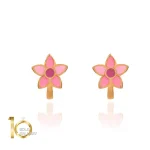 گوشواره طلا کودک طرح گل