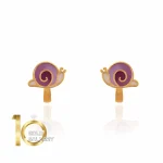 گوشواره طلا کودک طرح حلزون