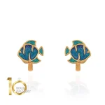 گوشواره طلا کودک طرح ماهی