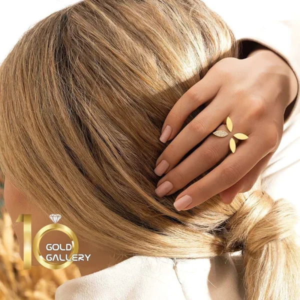 انگشتر طلا طرح گل