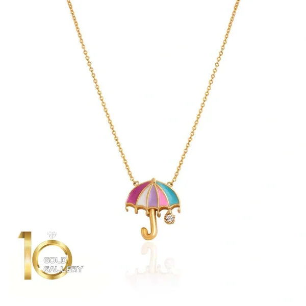 گردنبند طلا کودک طرح چتر