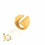 انگشتر طلا طرح چند ضلعی مدل ساده