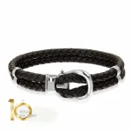 دستبند طلا طرح پلاک مردانه