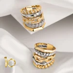 مجموعه-انگشتر-طلا-طرح-دیوید-یورمن-طلا