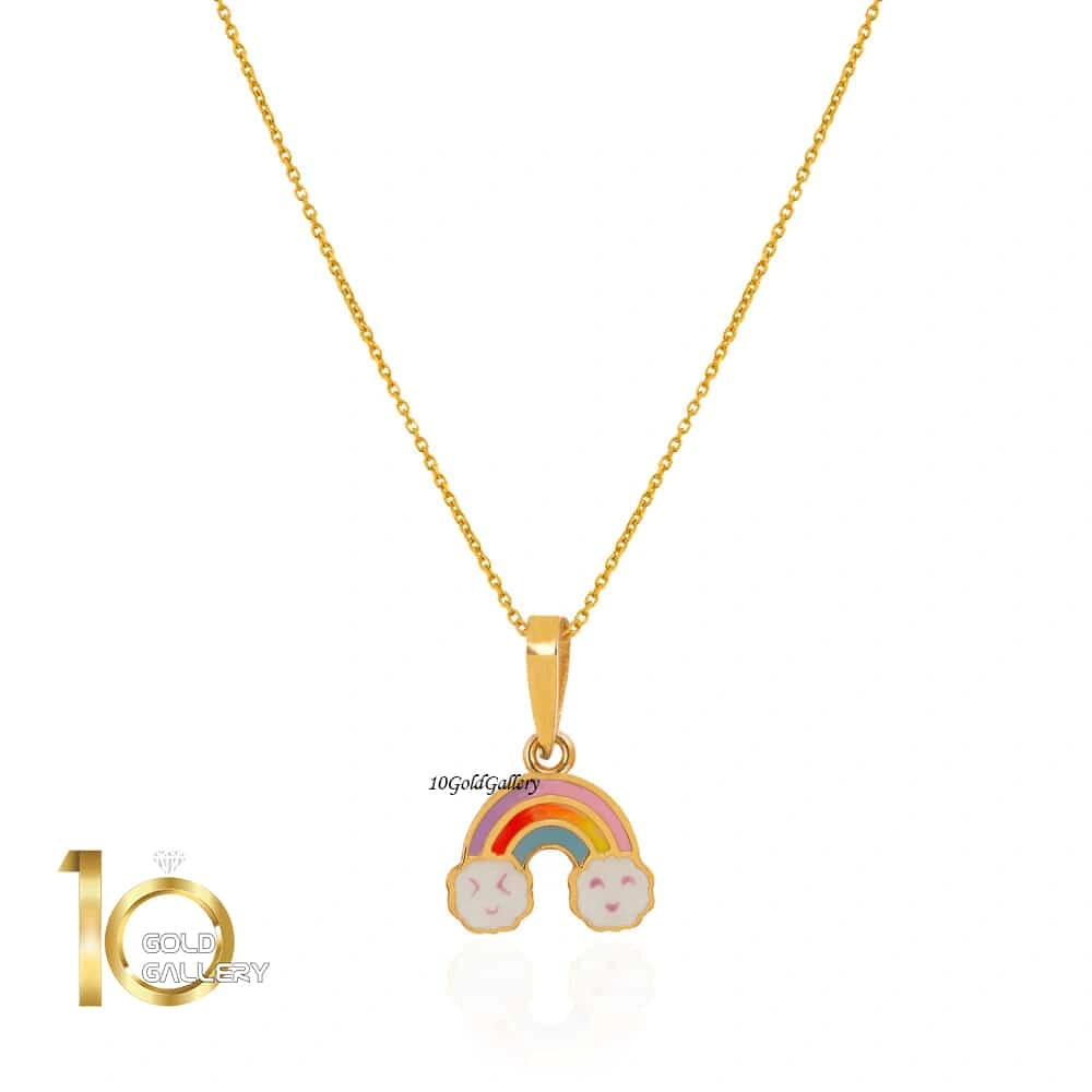 آویز طلا طرح رنگین کمون طلای کودک گوگولییی
