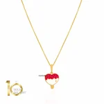 آویز طلا کودک طرح بستنی قلبی