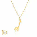 گردنبند طلای کودک طرح زرافه