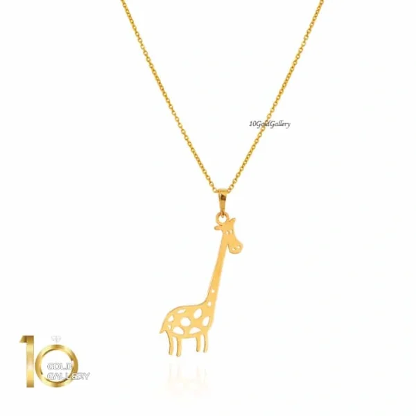 گردنبند طلای کودک طرح زرافه