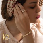 ست دستبند و انگشتر روبرتو کوین نگین دار باریک