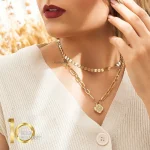 گردنبند-چوکر-طلا-طرح-هندسی-