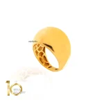 انگشتر طلا زنانه طرح رینگ ساده پهن